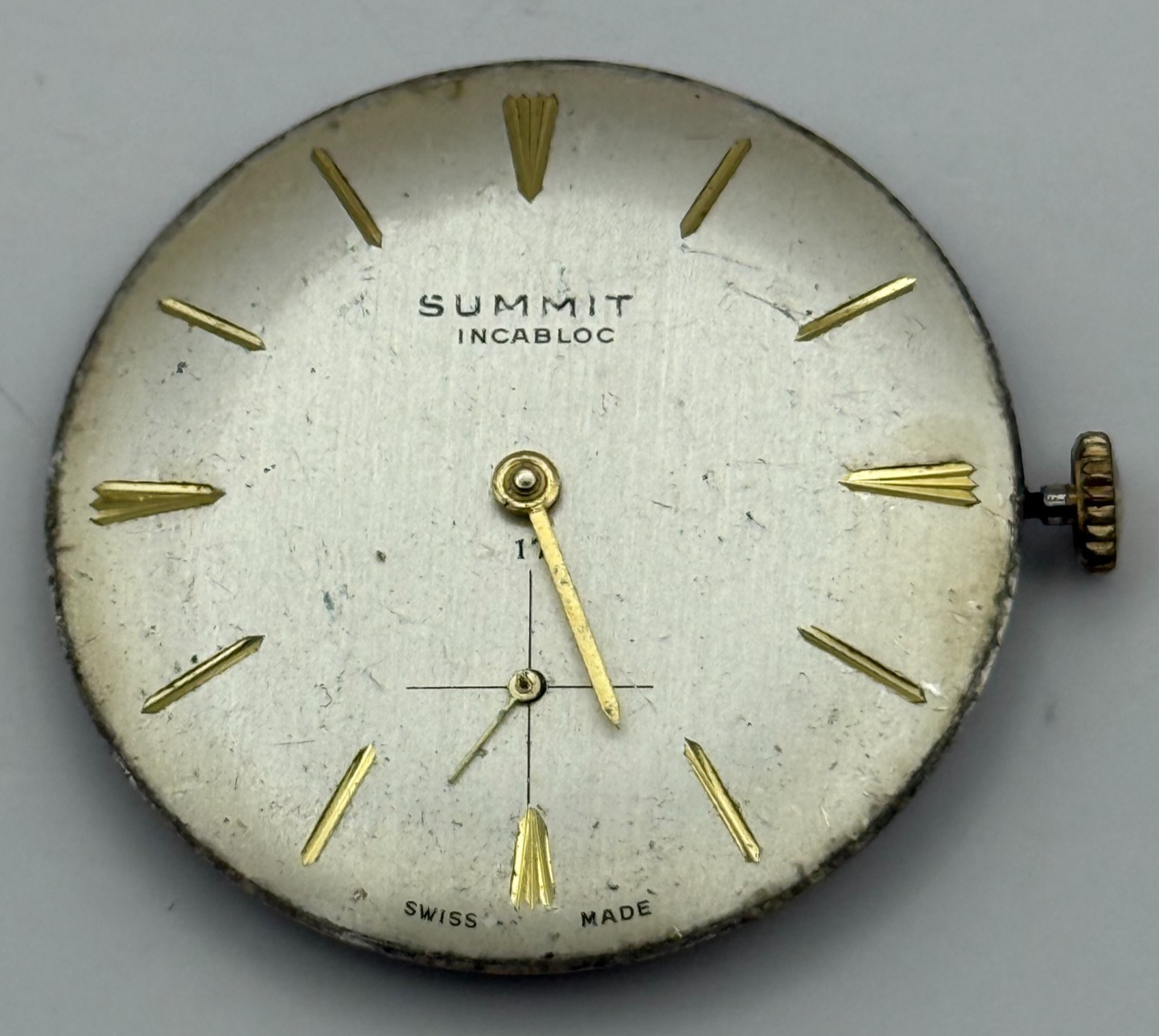 Summit AS 1525 1526 Watch Movement Running Manual Wind Vintage Parts 25.8mm