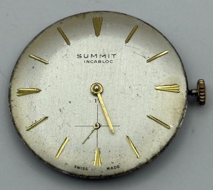 Summit AS 1525 1526 Watch Movement Running Manual Wind Vintage Parts 25.8mm