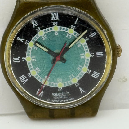 33mm Vintage 1992 Swatch Screw Driver 24 Hour Quartz Watch UNTESTED PARTS REPAIR