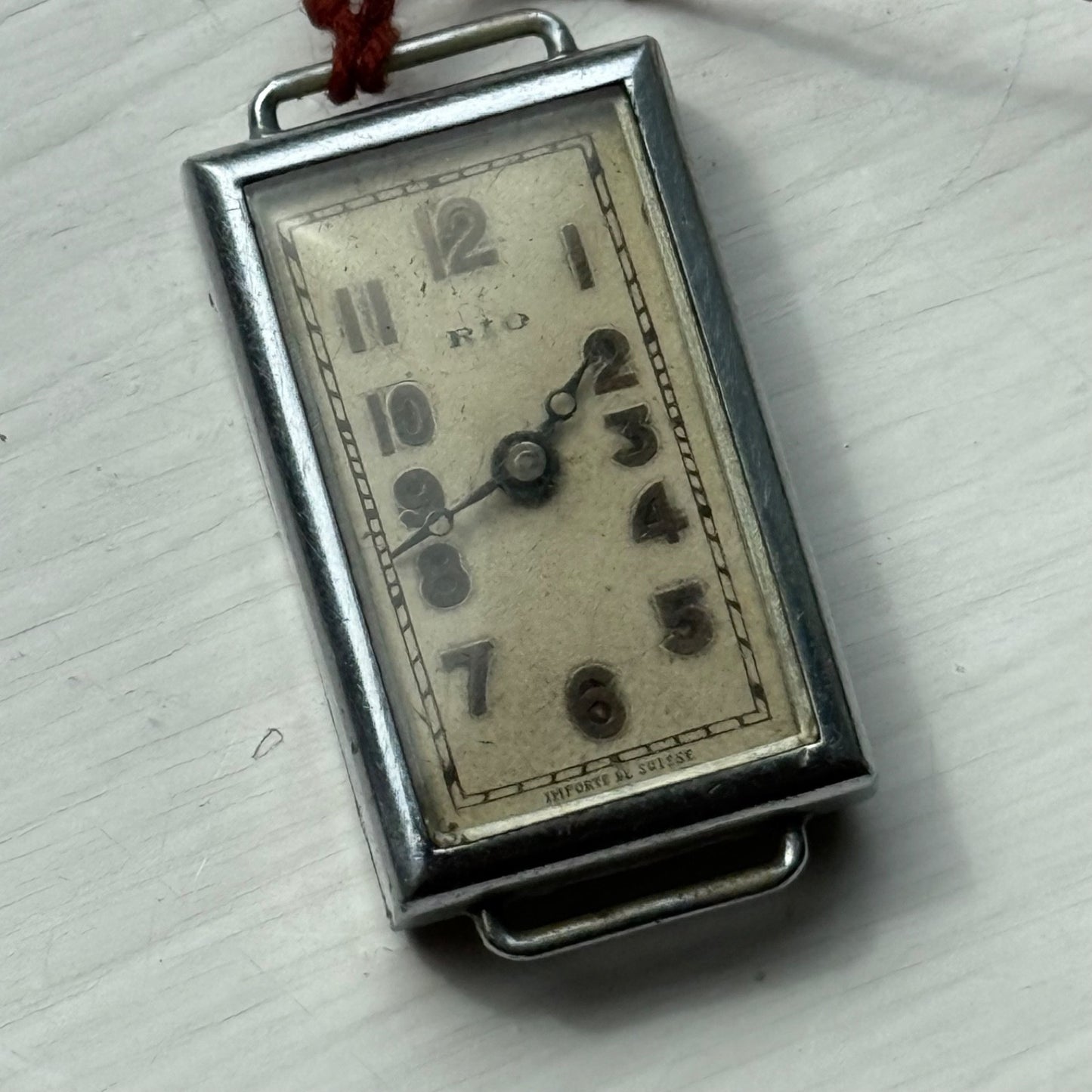 17mm Vintage Rio Oris Novoris Cal 200G Rectangle Manual Wind Watch PARTS REPAIR