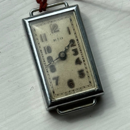 17mm Vintage Rio Oris Novoris Cal 200G Rectangle Manual Wind Watch PARTS REPAIR