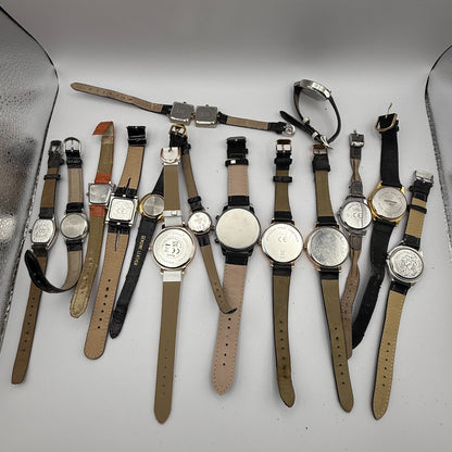 Bundle Of 16 Quartz Watches Job Lot Modern / Vintage Untested Parts / Repair