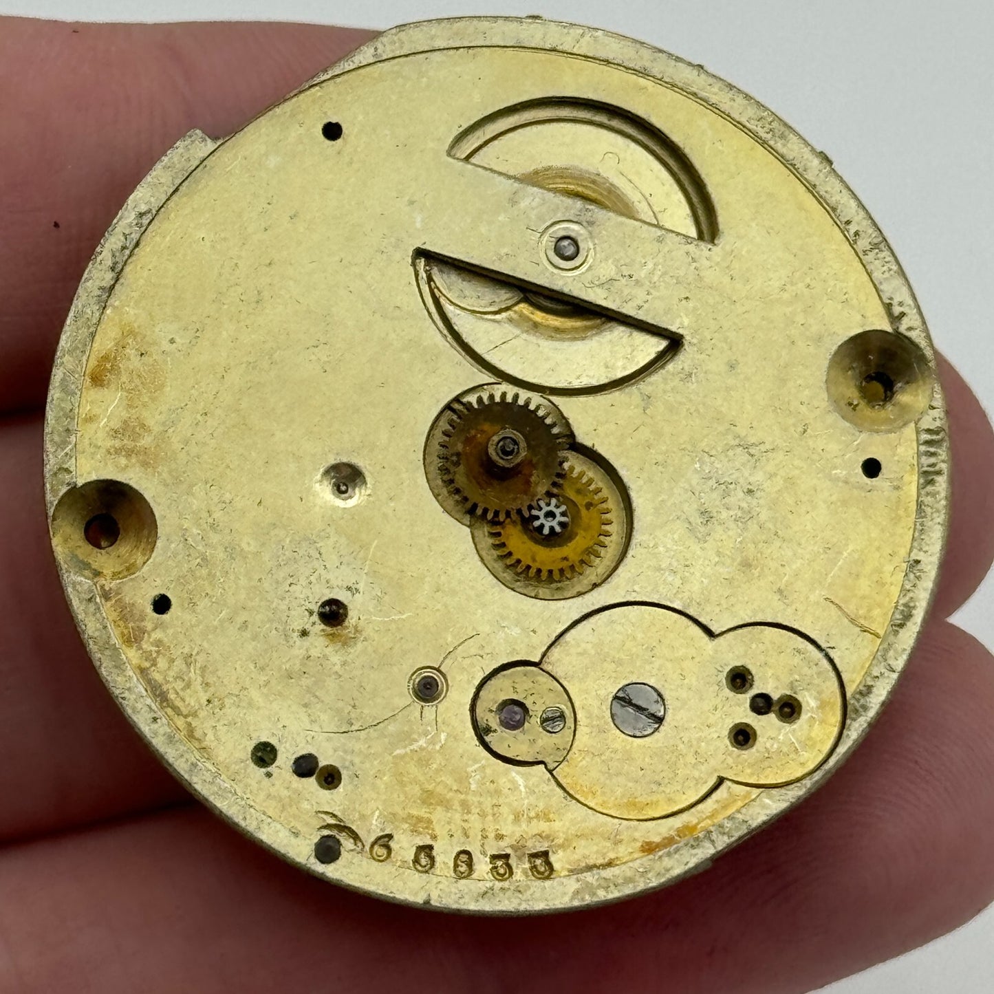 40.7mm Antique Nordmann Geneve Key Wound Pocket Watch Movement PARTS REPAIR