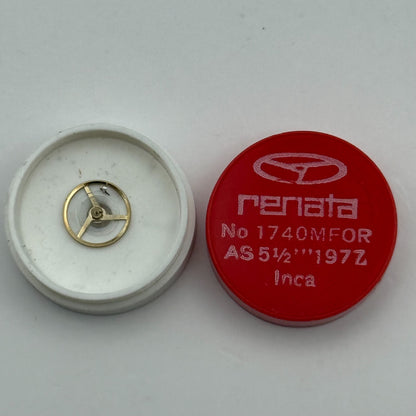 AS 1977 Balance Wheel Complete And Spring 5½’’’ Inca 1740 M Watch Parts NOS