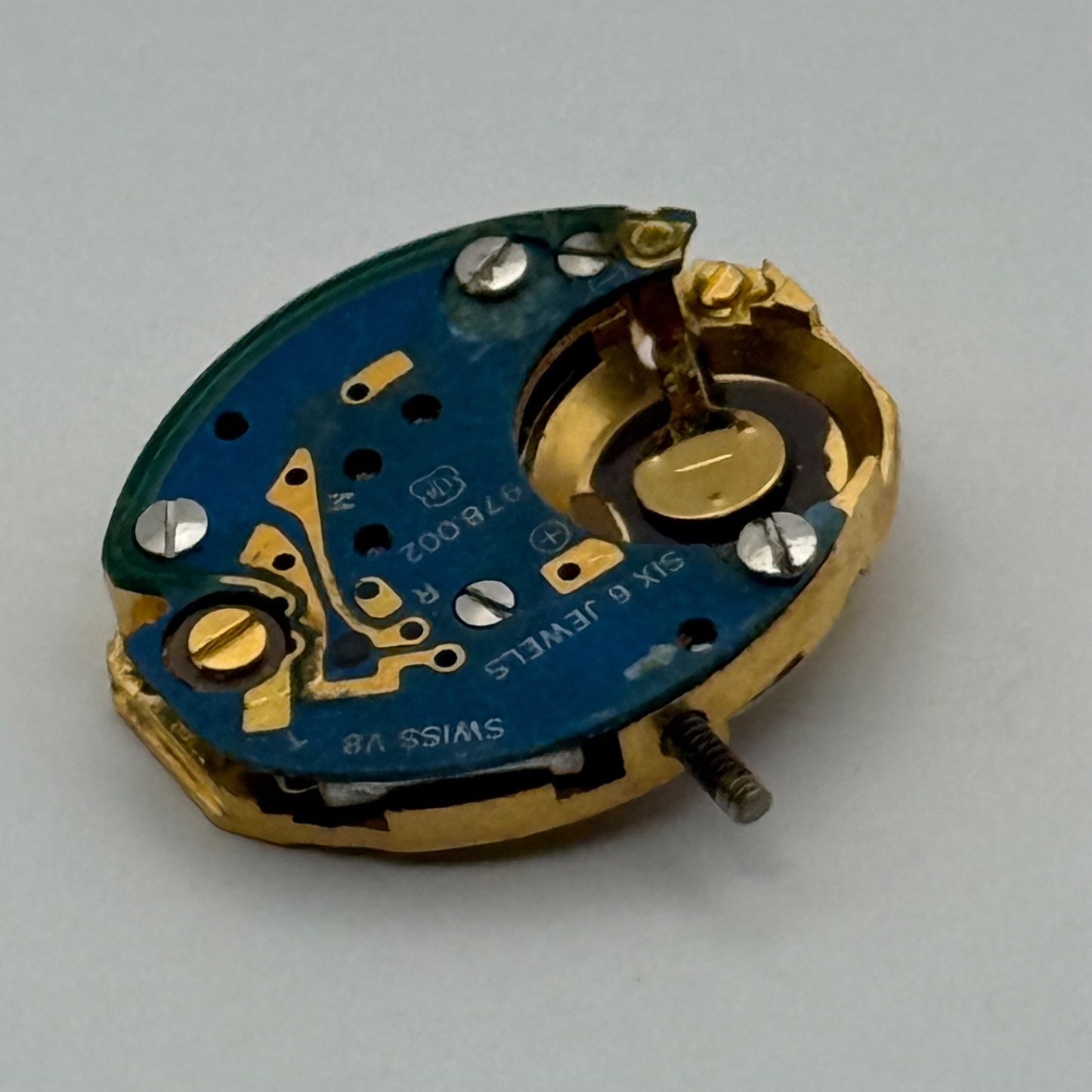 ETA 978.002 Quartz Watch Movement Incomplete Swiss Ladies Vintage Parts Repair