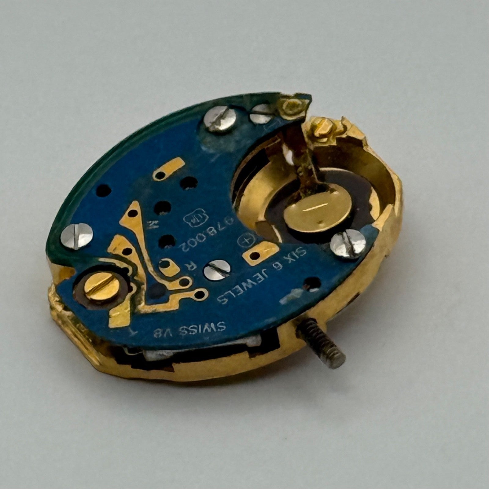 ETA 978.002 Quartz Watch Movement Incomplete Swiss Ladies Vintage Parts Repair