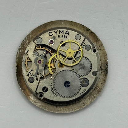 23.6mm Vintage Cyma R.459 J W Benson Manual Wind Watch Movement PARTS REPAIR