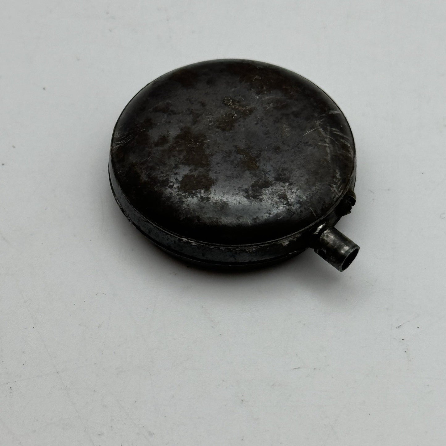 33mm Antique Beautiful Porcelain Dial Gun Metal Grey Fob Pocket Watch PARTS