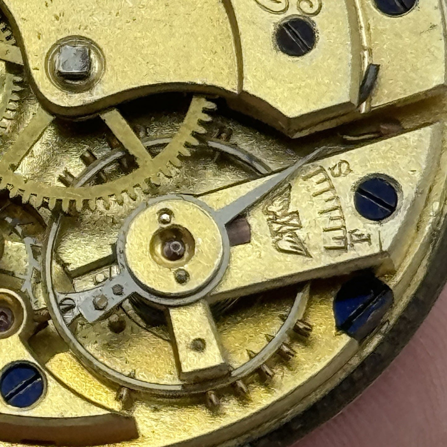 33.8mm Antique Longines Baume Key Wound Swiss Pocket Watch Movement PARTS REPAIR