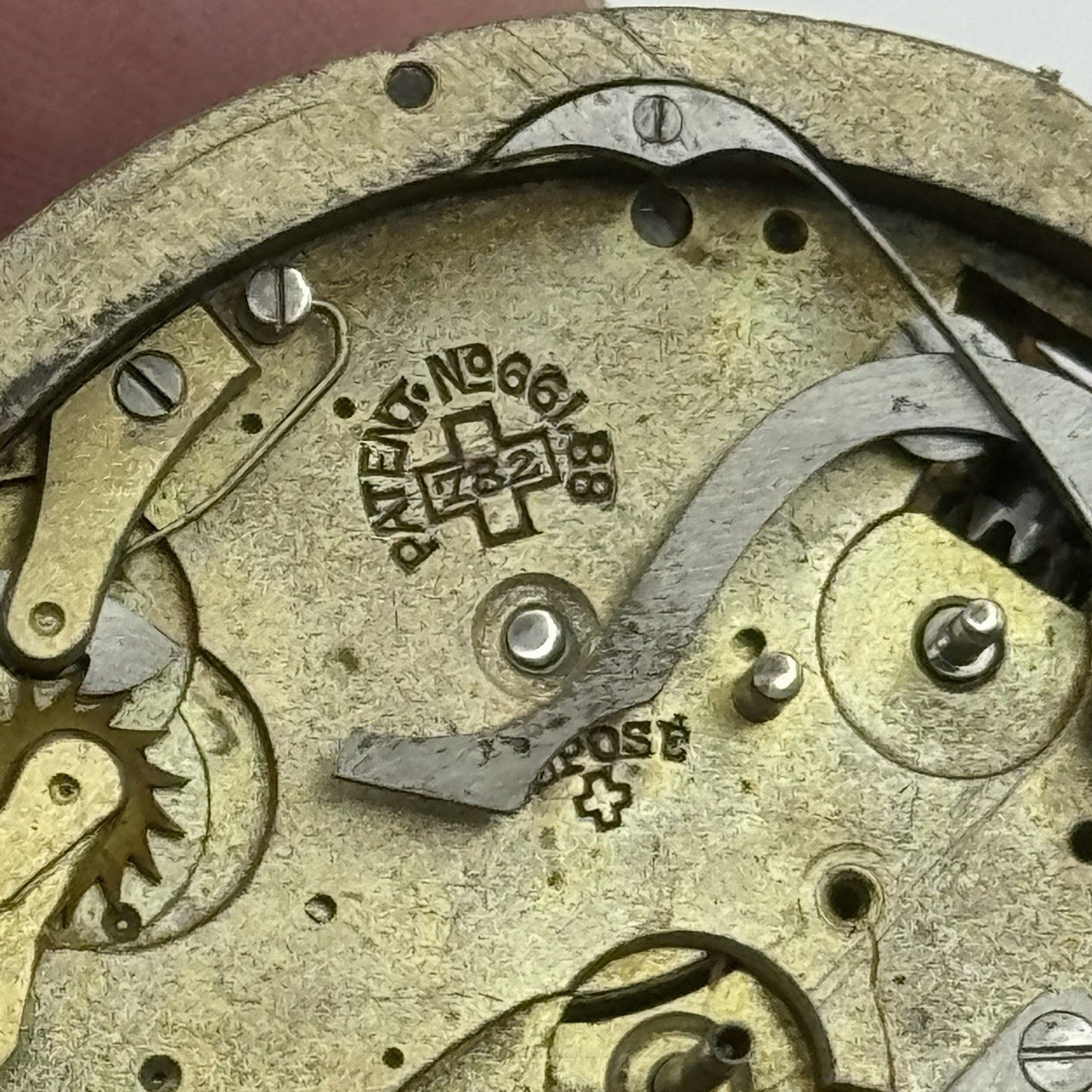 Antique Lemania Alfred Lugrin Minute Repeater Patent 782 Pocket Watch Movement