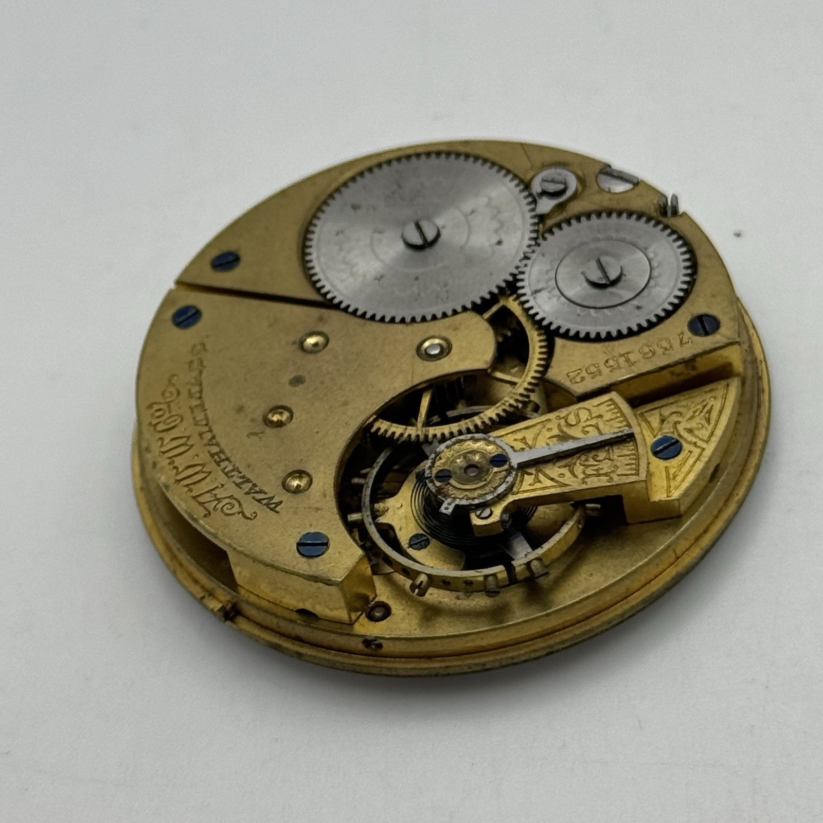 16S Antique Waltham Bond St Model 1888 Open Face Pocket Watch Movement PARTS