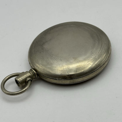 57mm Vintage Screw Case Roman Numerals Swiss Sub Secs Pocket Watch PARTS REPAIR