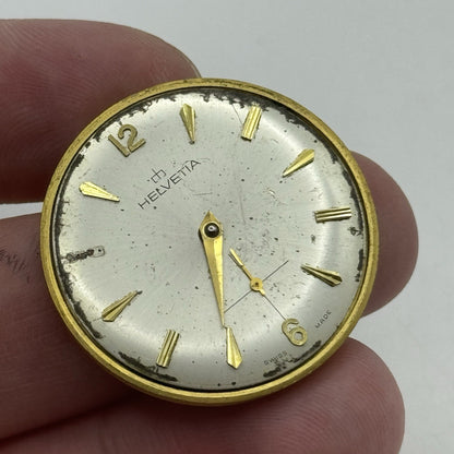 30.9mm Helvetia Cal 80C Manual Wind Watch Movement - Good Balance PARTS REPAIR