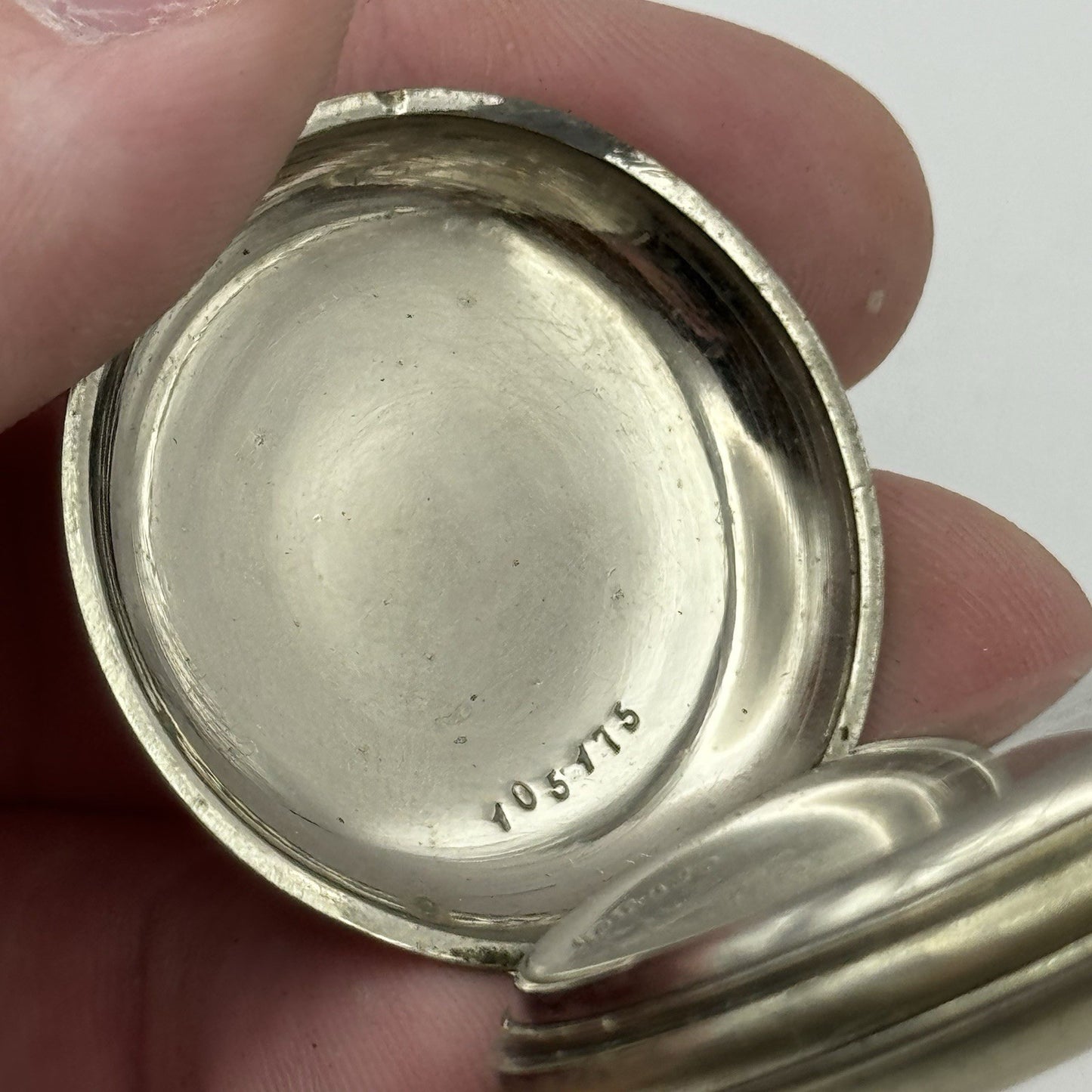 35mm Beautiful Pin Set Clear Case Back Porcelain Dial Fob Pocket Watch - PARTS