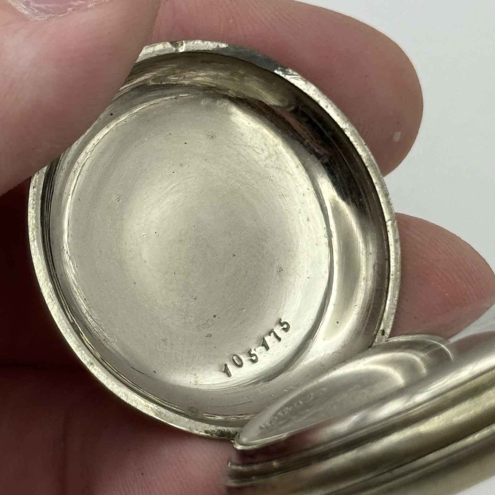 35mm Beautiful Pin Set Clear Case Back Porcelain Dial Fob Pocket Watch - PARTS