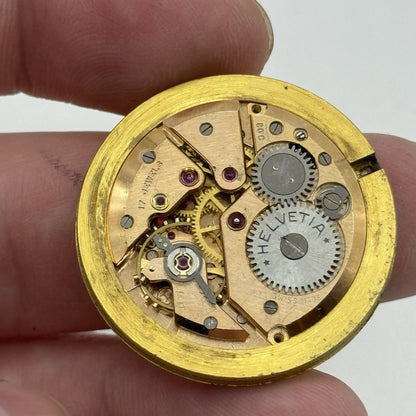 30.9mm Helvetia Cal 80C Manual Wind Watch Movement - Good Balance PARTS REPAIR