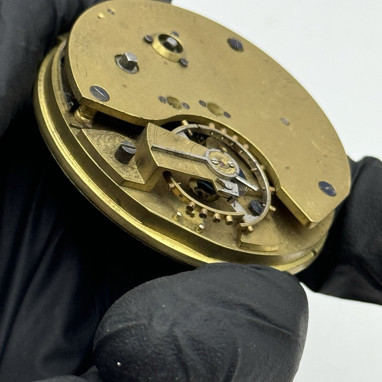 49mm William Owen Leeds Centre Seconds Chronograph Pocket Watch Movement - PARTS