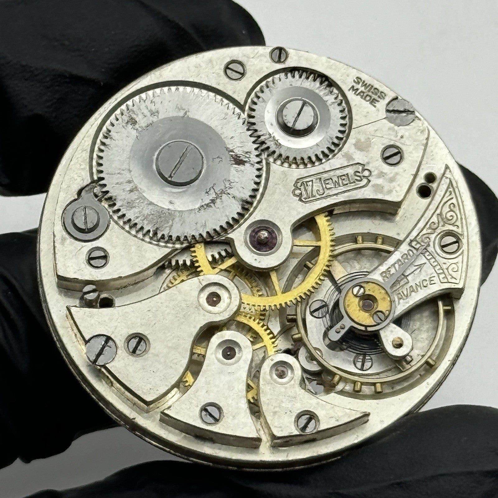 41.5mm High Grade Unidentified 17 Jewels Swiss Pocket Watch Movement - PARTS