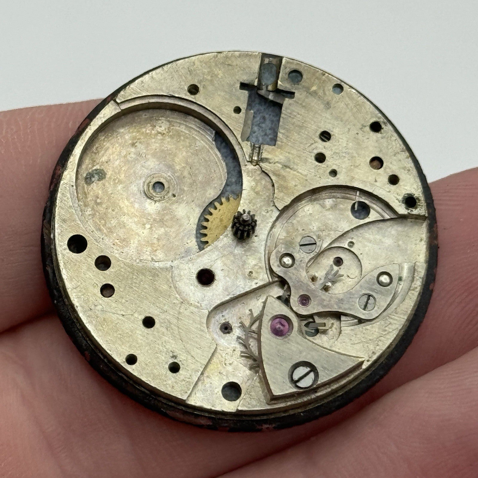 34mm West End Watch Secundus Vintage Trench Watch Dial Hands Main Plate PARTS