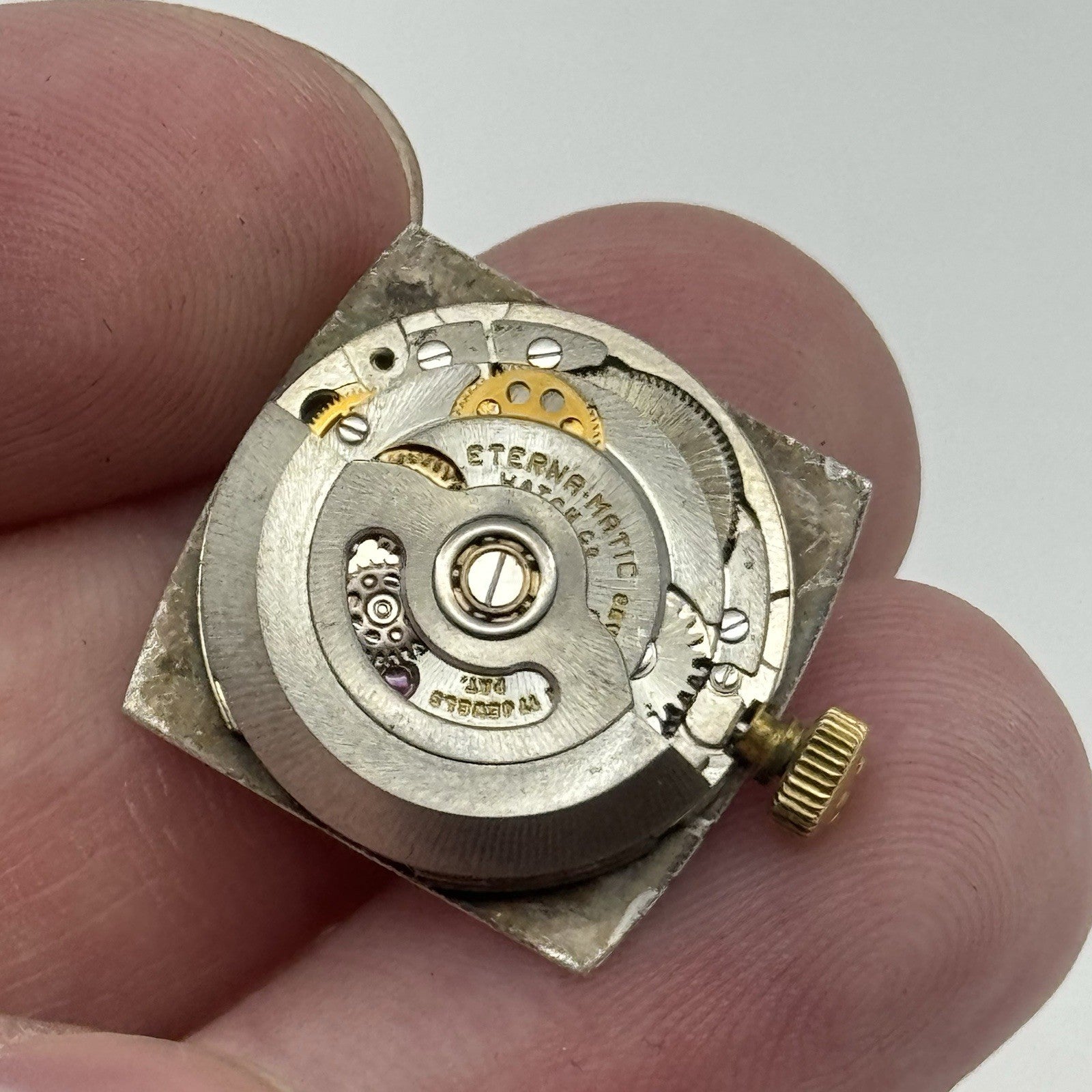 18.4mm Ladies Eterna Matic 144SU Sahida Vintage Watch Movement PARTS REPAIR