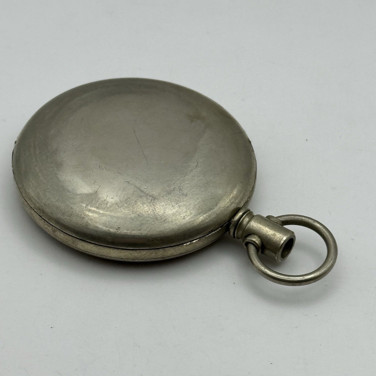 57mm Vintage Screw Case Roman Numerals Swiss Sub Secs Pocket Watch PARTS REPAIR