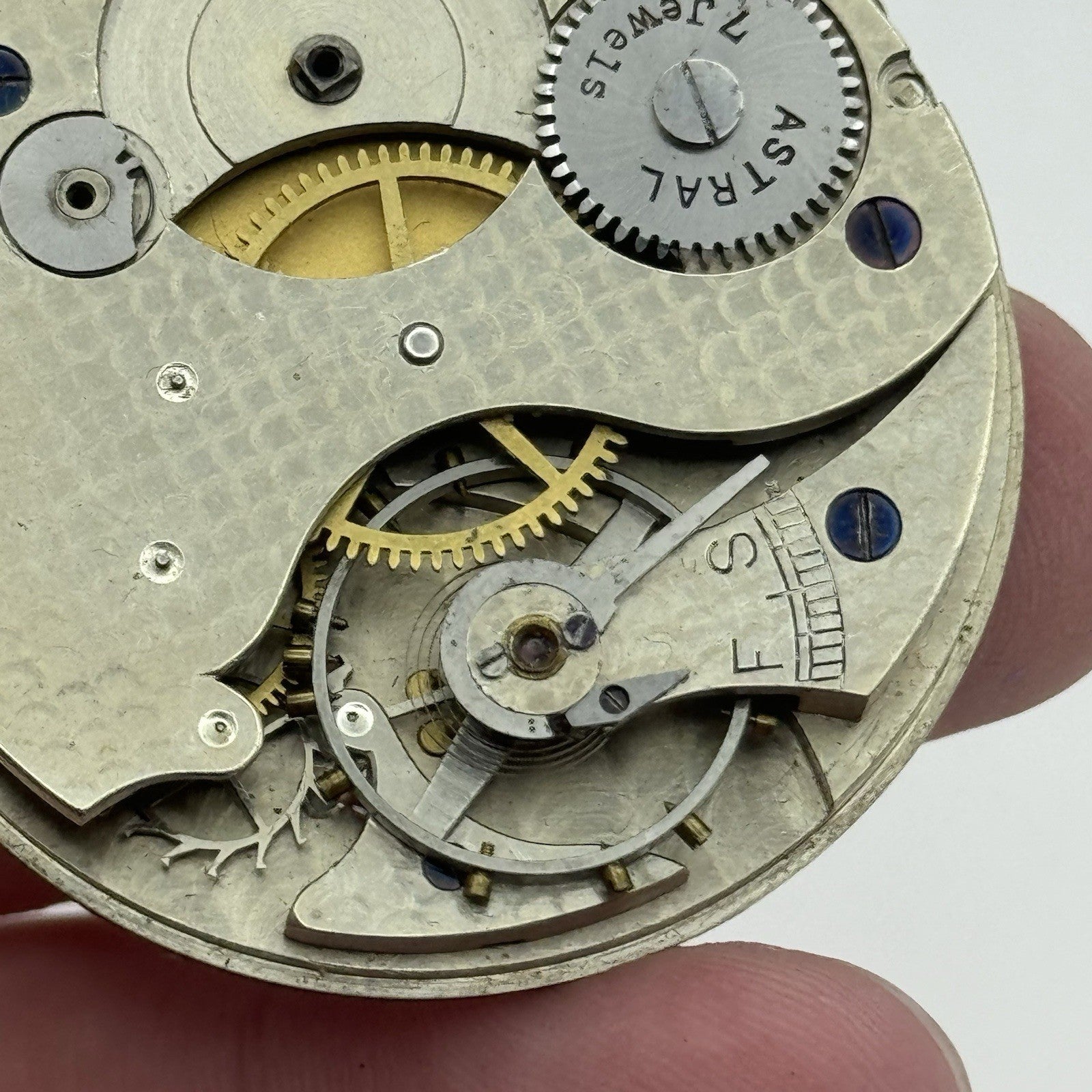 43.1mm Coventry Astral English Hunter 7 Jewel Pocket Watch Movement PARTS REPAIR