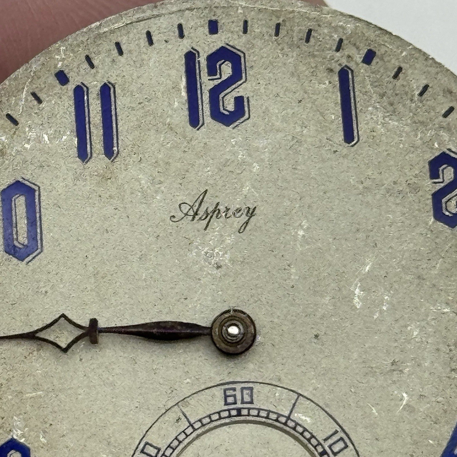 41mm High Grade Thin Asprey Vintage Pocket Watch Movement Good Balance PARTS