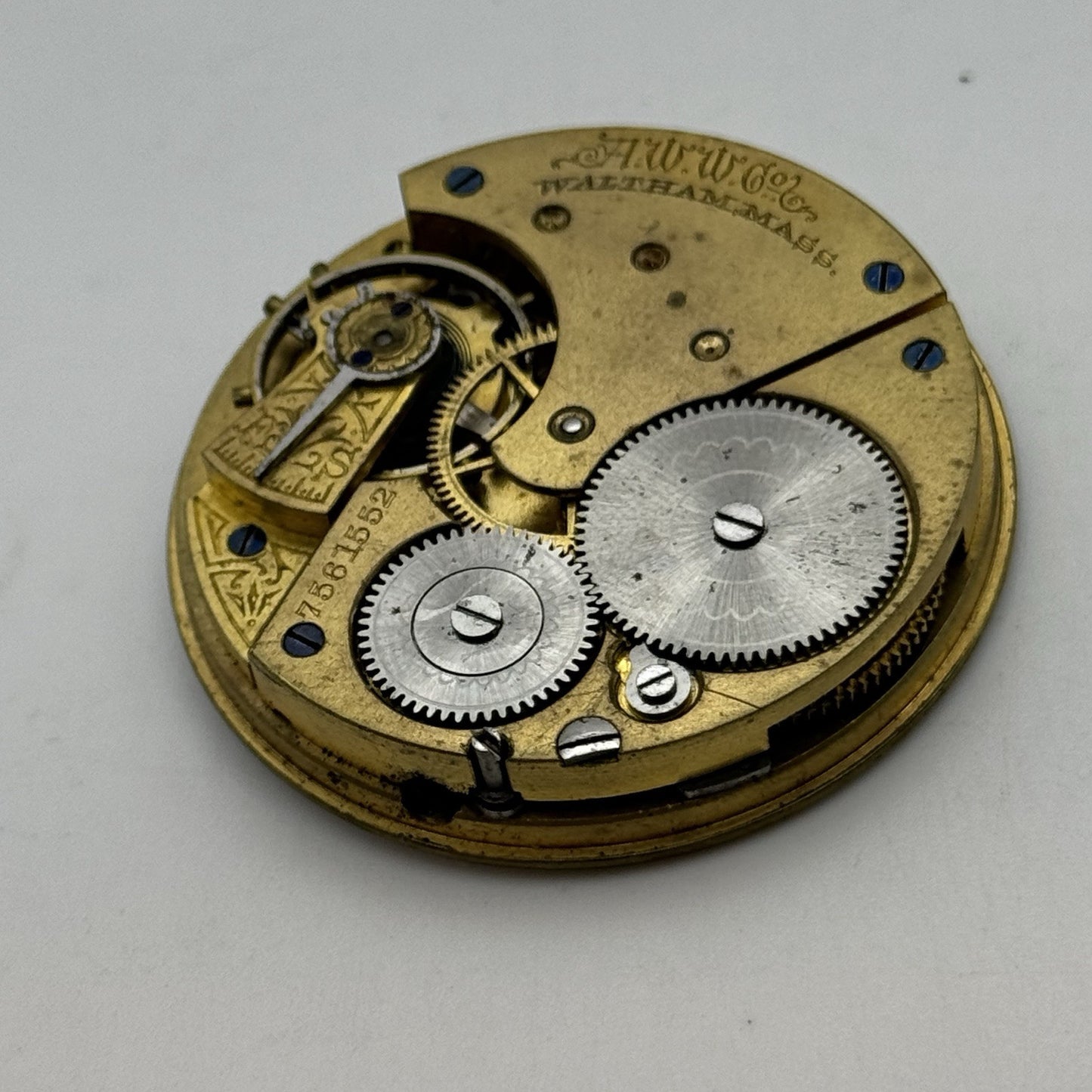 16S Antique Waltham Bond St Model 1888 Open Face Pocket Watch Movement PARTS