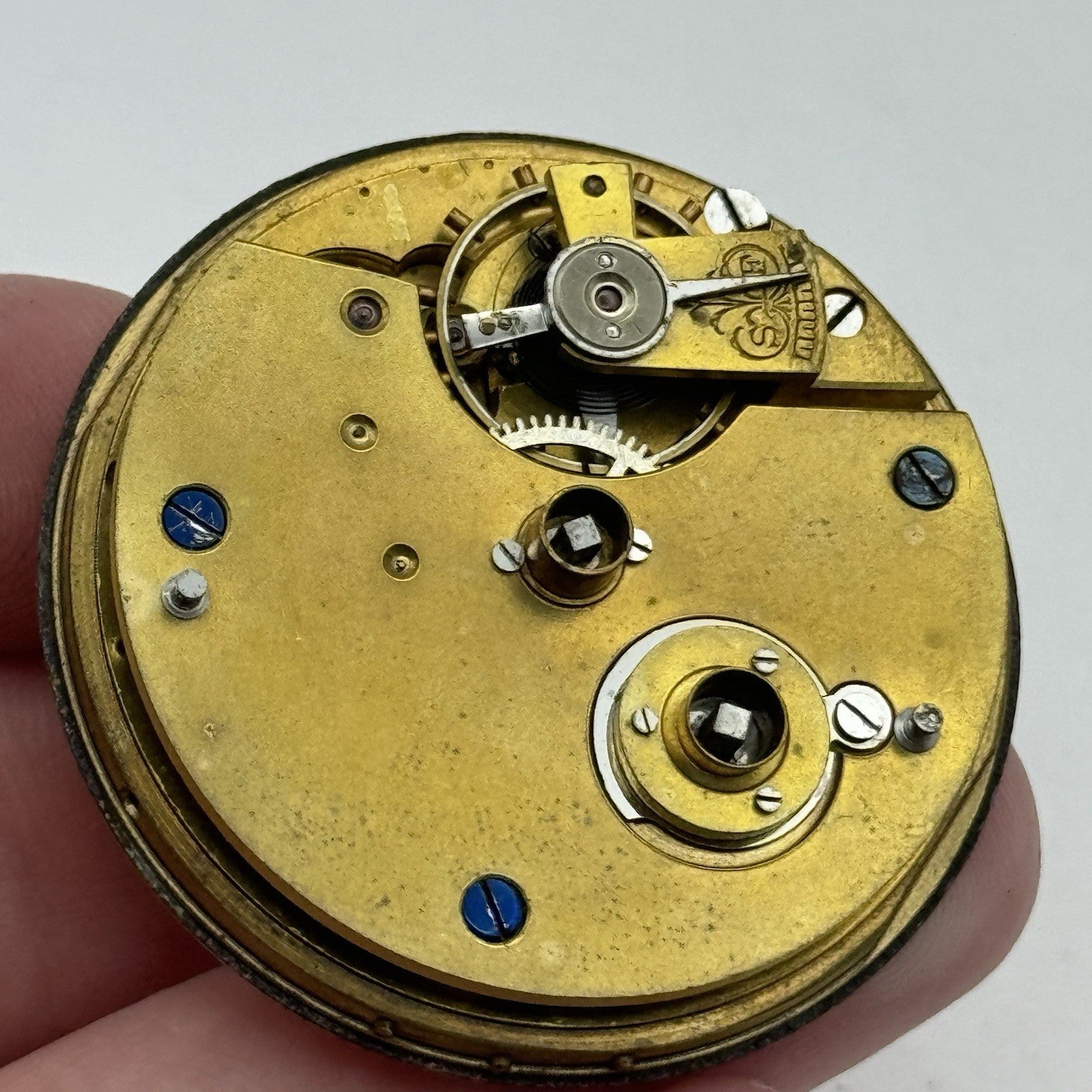 44.1mm Antique Kendal & Dent The London Lever Pocket Watch Movement PARTS REPAIR