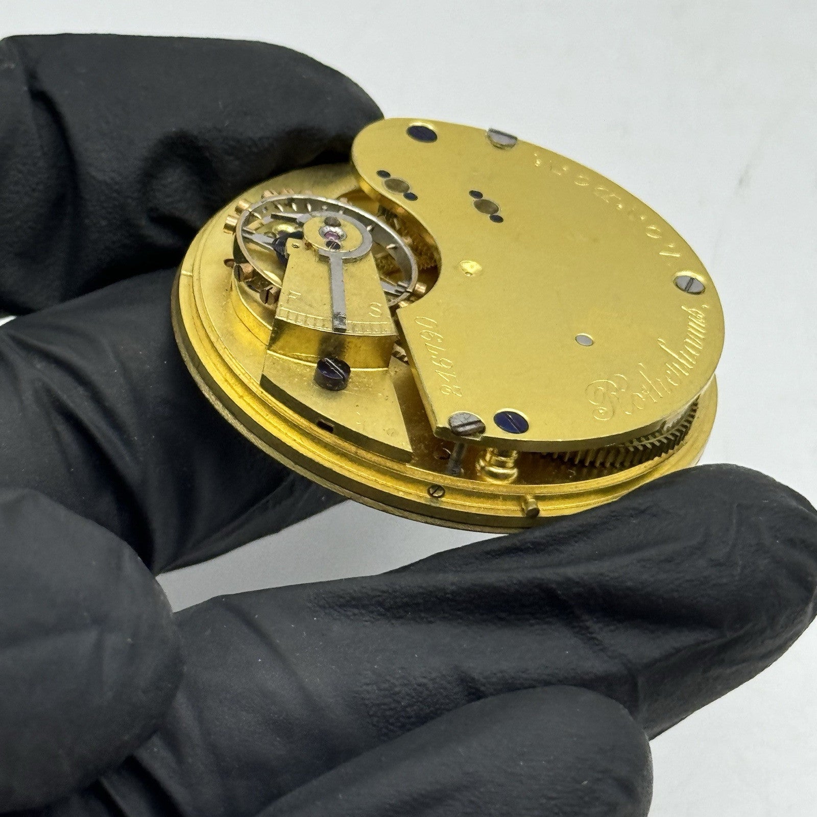 41.3mm Antique High Quality Rotherham’s London Pocket Watch Movement - PARTS
