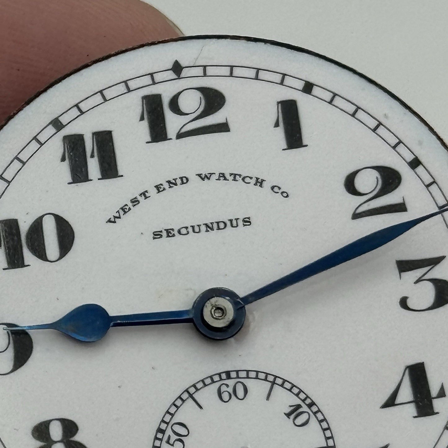 34mm West End Watch Secundus Vintage Trench Watch Dial Hands Main Plate PARTS