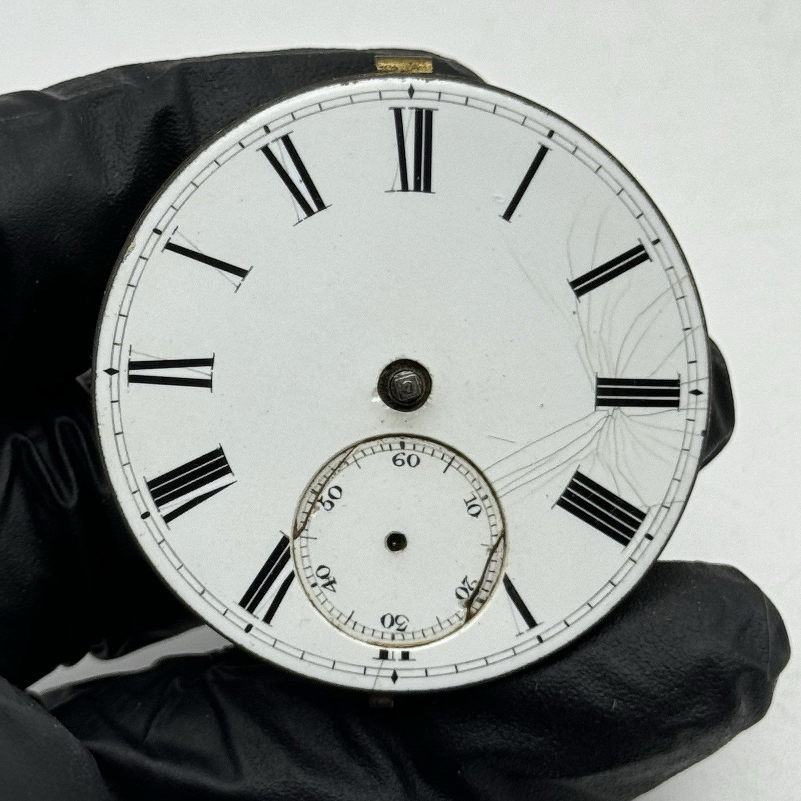 43.3mm Antique J Myers English Key Wound Fusee Pocket Watch Movement - PARTS