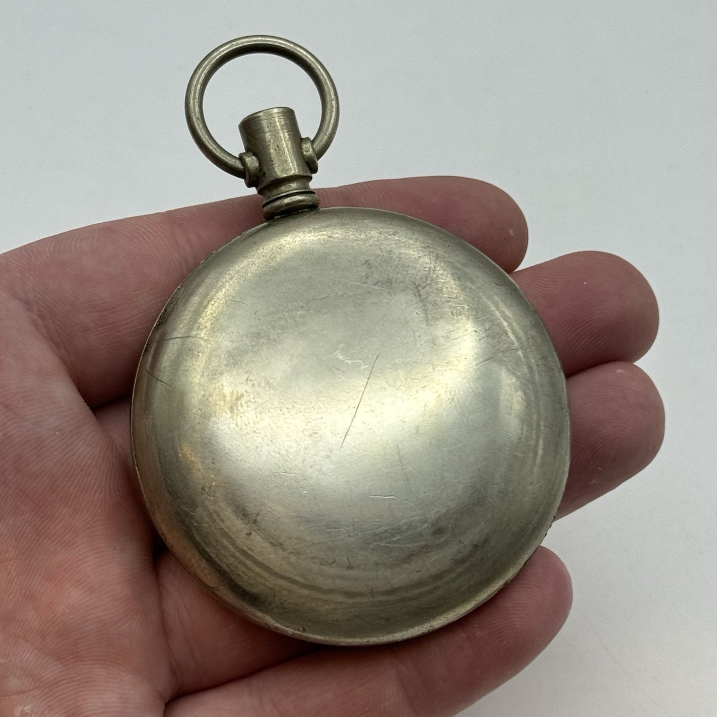 57mm Vintage Screw Case Roman Numerals Swiss Sub Secs Pocket Watch PARTS REPAIR