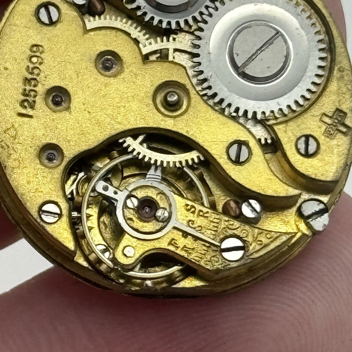 25mm Prot Swiss Porcelain Manual Wind Vintage Watch Movement Good Balance PARTS