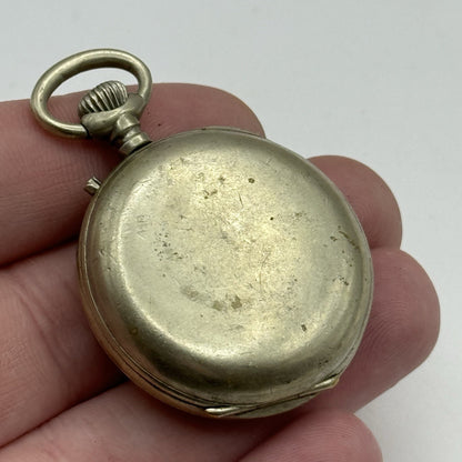 35mm Beautiful Pin Set Clear Case Back Porcelain Dial Fob Pocket Watch - PARTS