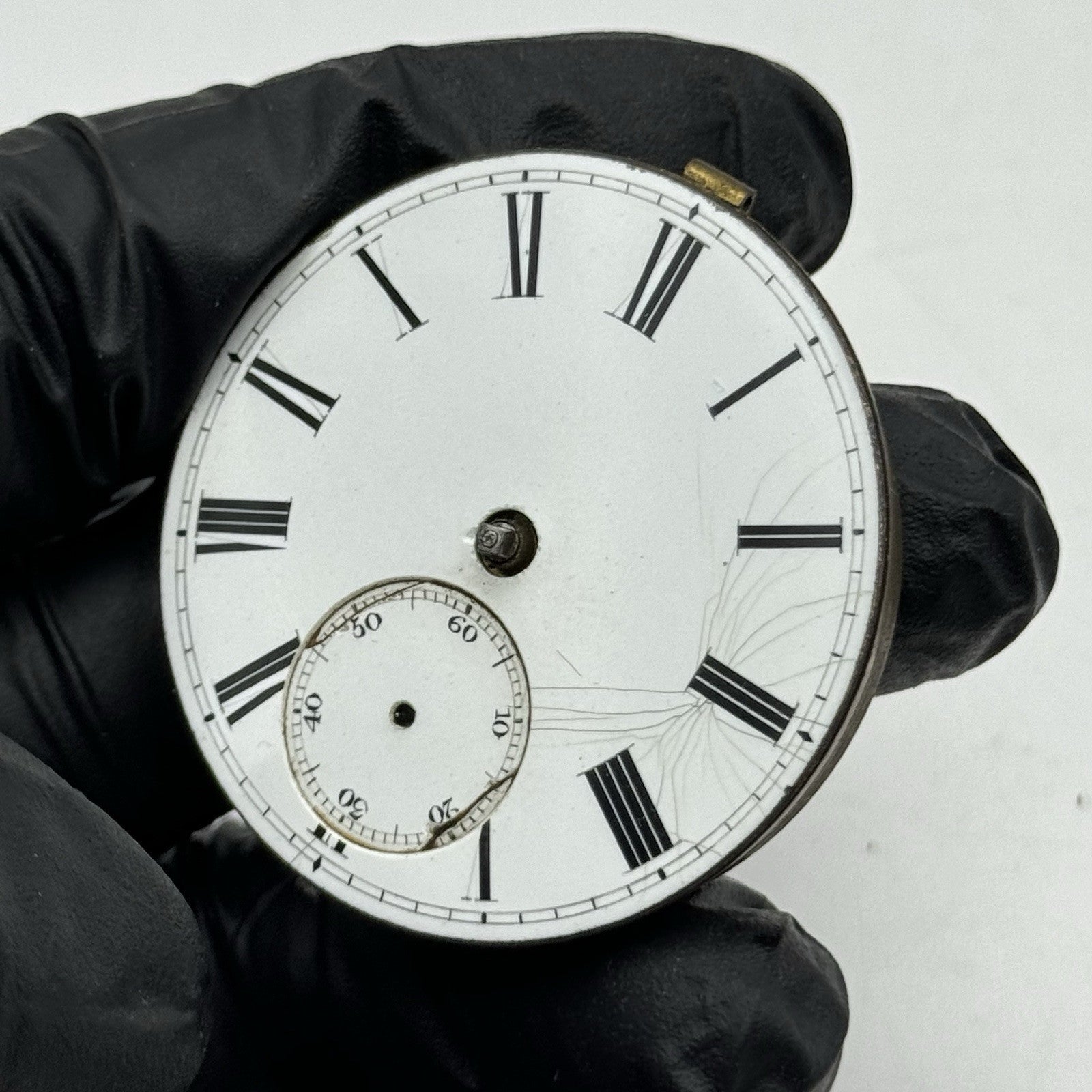 43.3mm Antique J Myers English Key Wound Fusee Pocket Watch Movement - PARTS