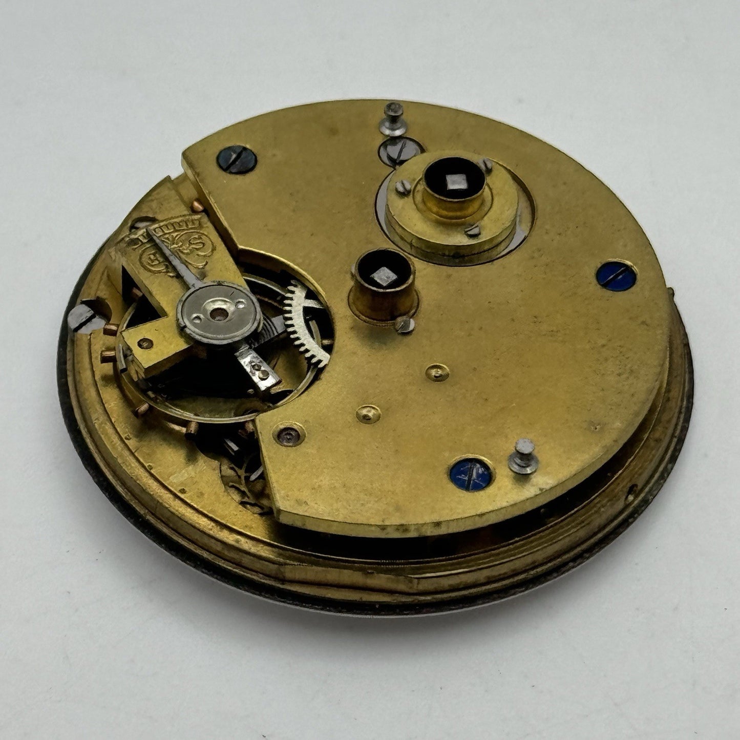44.1mm Antique Kendal & Dent The London Lever Pocket Watch Movement PARTS REPAIR