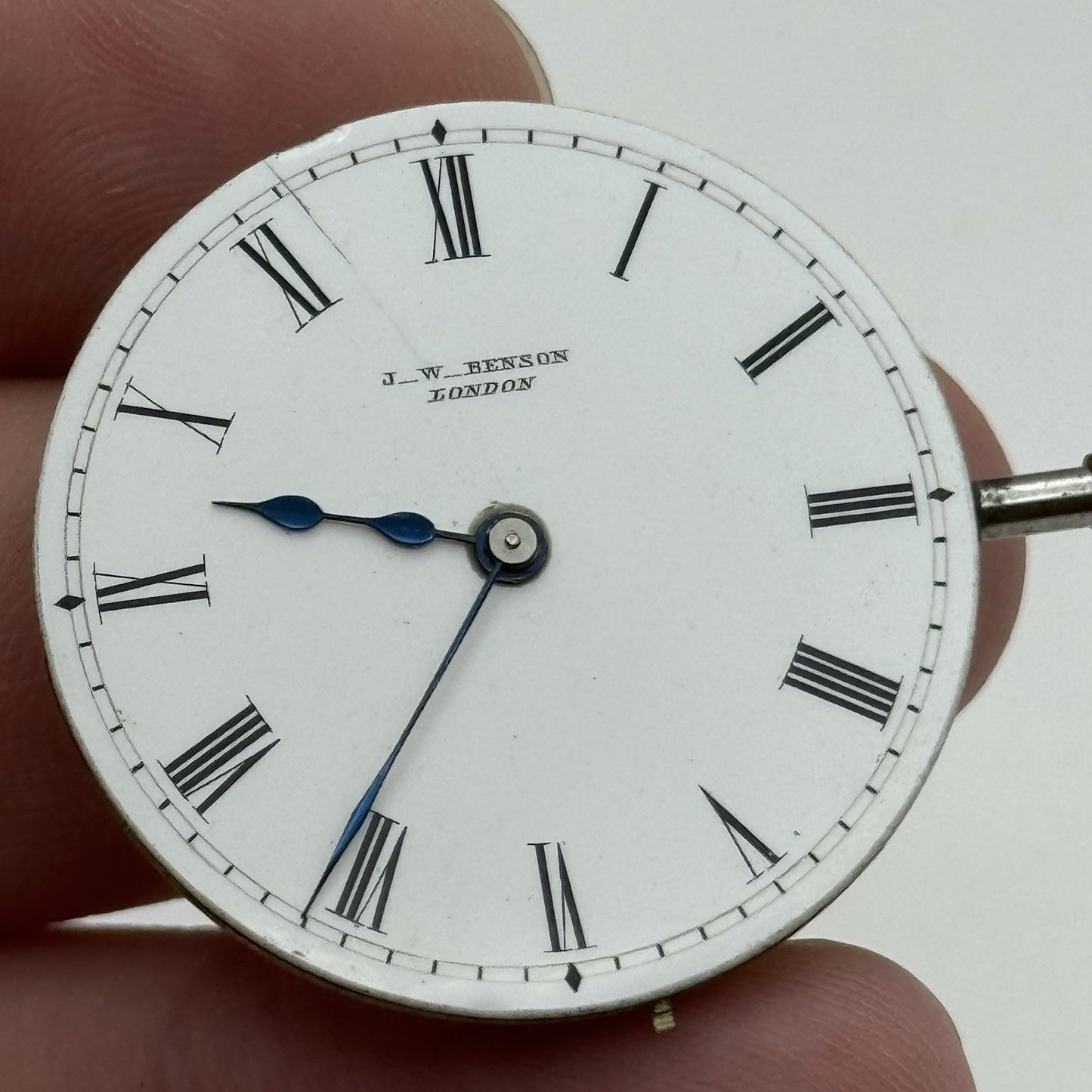32mm Antique High Grade J W Benson Cylinder Fob Pocket Watch Movement TO RESTORE
