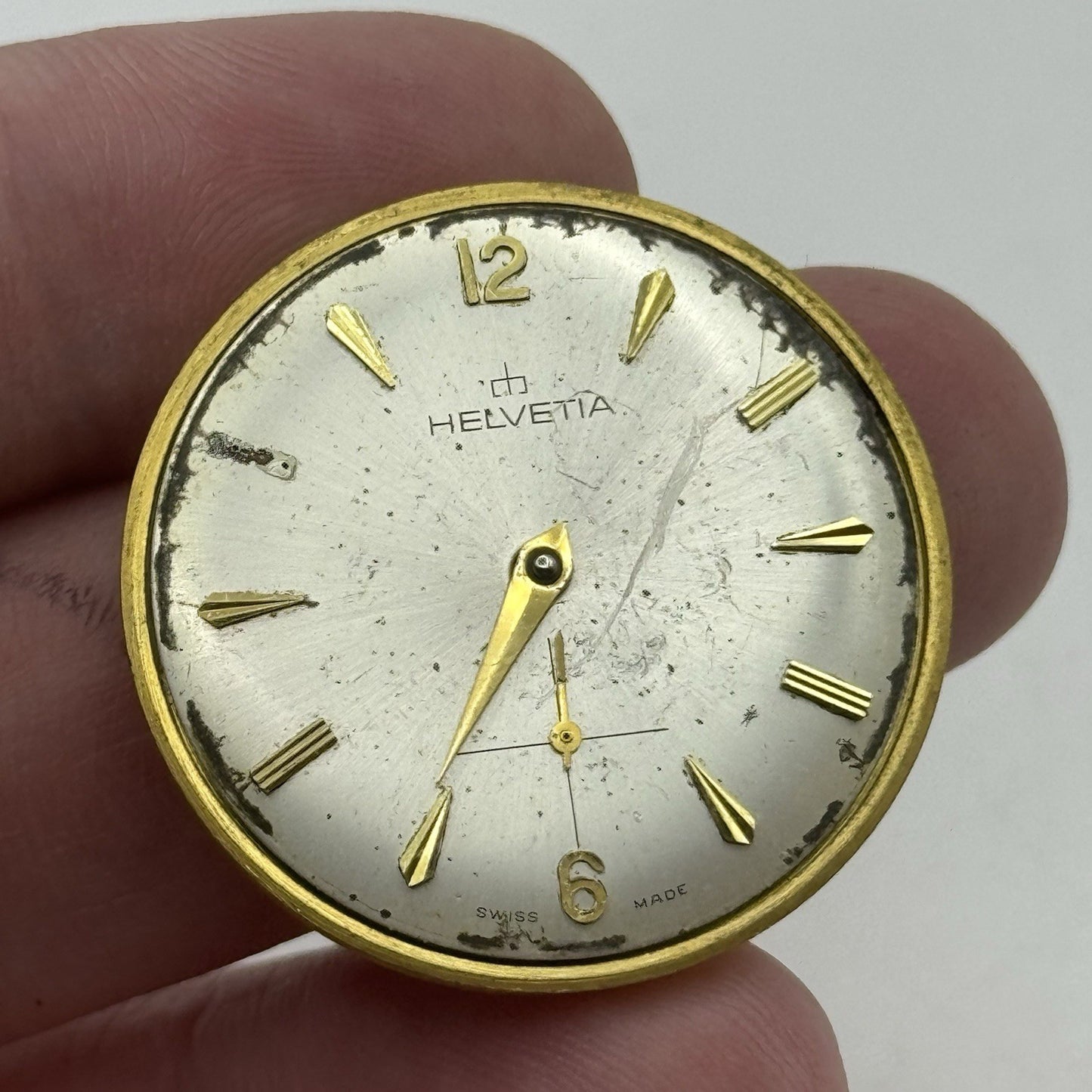 30.9mm Helvetia Cal 80C Manual Wind Watch Movement - Good Balance PARTS REPAIR