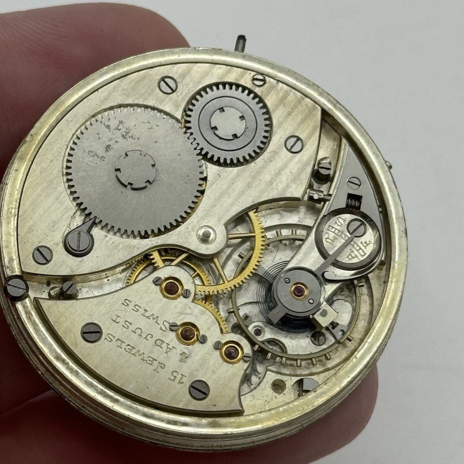 41mm High Grade Thin Asprey Vintage Pocket Watch Movement Good Balance PARTS