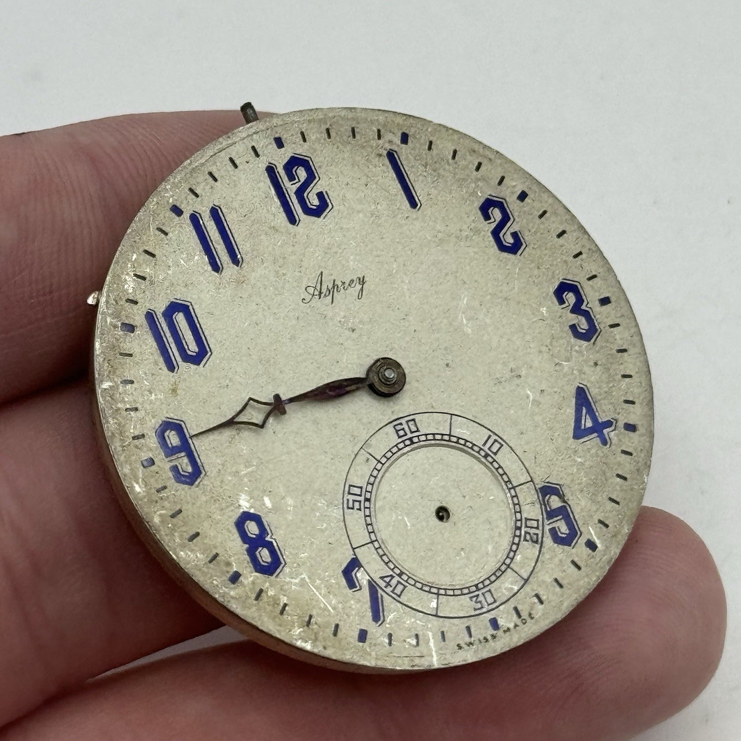41mm High Grade Thin Asprey Vintage Pocket Watch Movement Good Balance PARTS