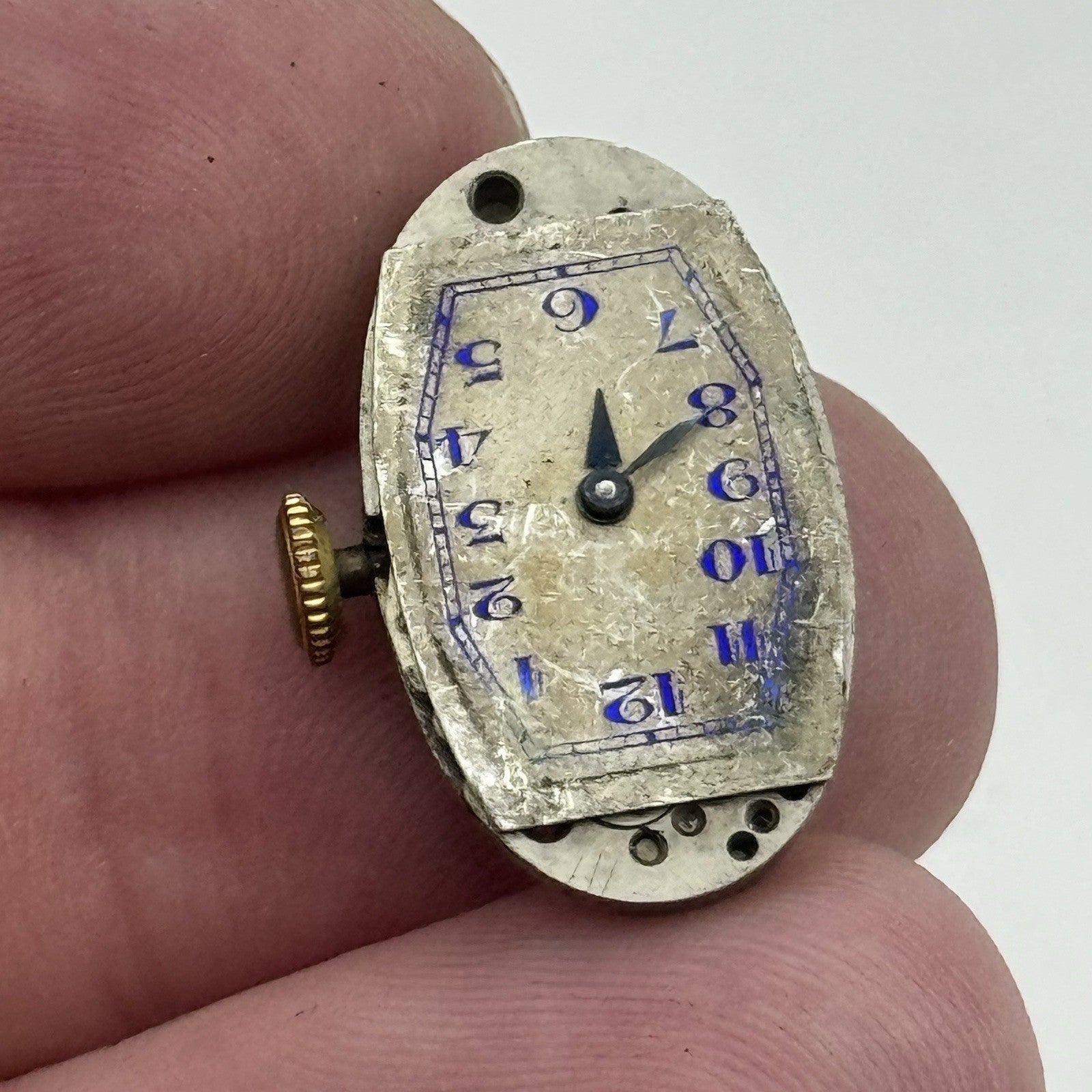 12.8mm Cut & Comb Bal A.I 190 Manual Wind Blue Indices Watch Movement FOR PARTS