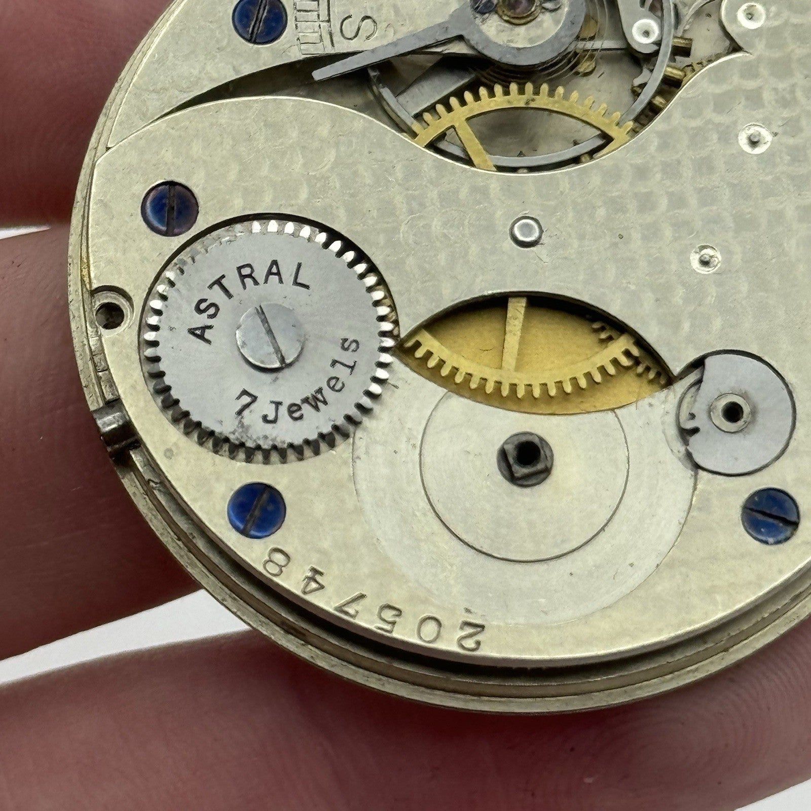 43.1mm Coventry Astral English Hunter 7 Jewel Pocket Watch Movement PARTS REPAIR