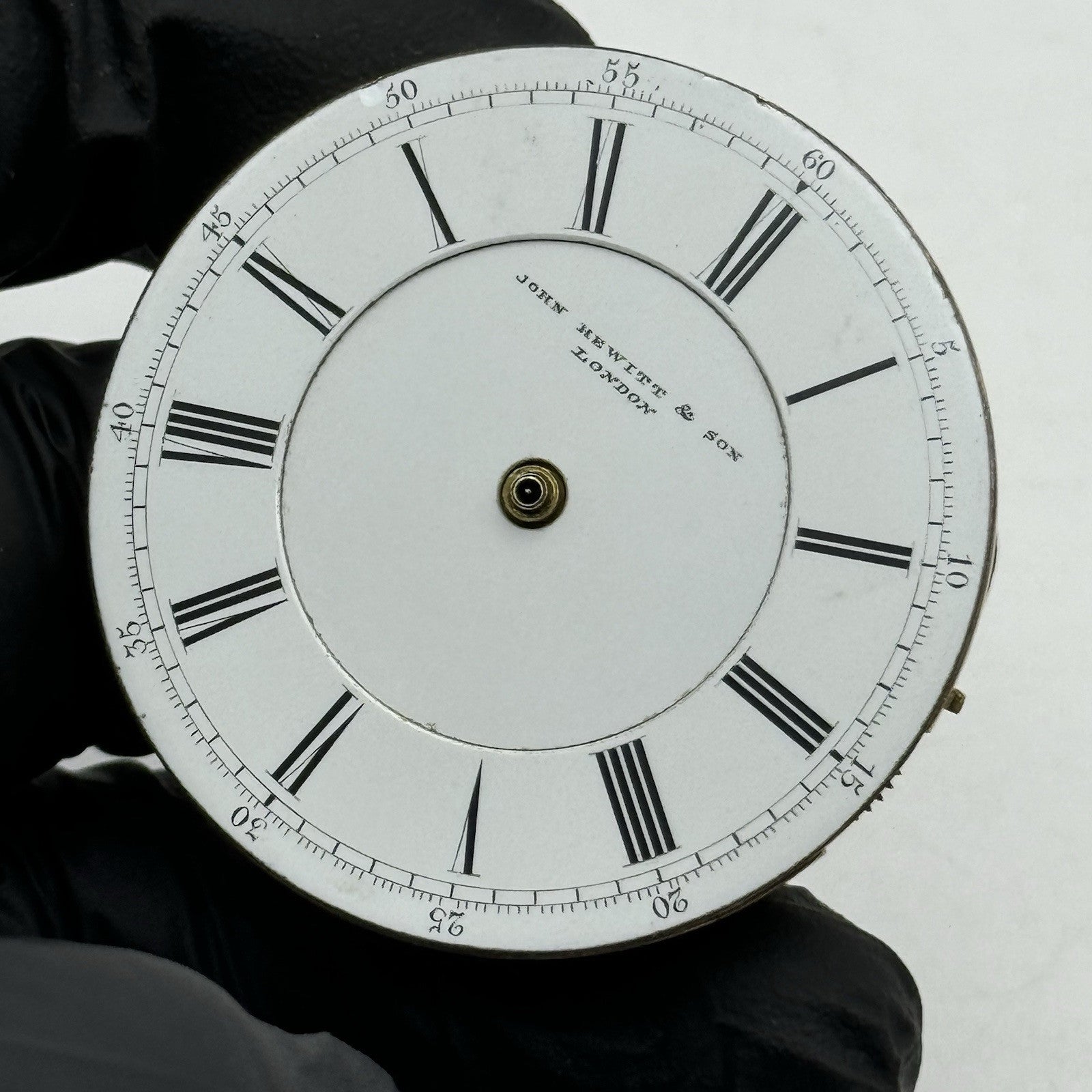 45mm Antique English Chronograph John Hewitt & Son Pocket Watch Movement - PARTS