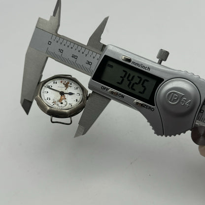 34mm Octagonal Marksman Possibly Silver Trench Watch Vintage TO RESTORE PARTS