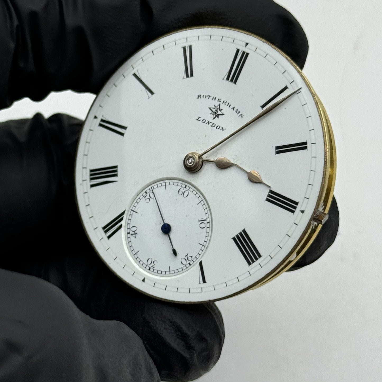 41.3mm Antique High Quality Rotherham’s London Pocket Watch Movement - PARTS