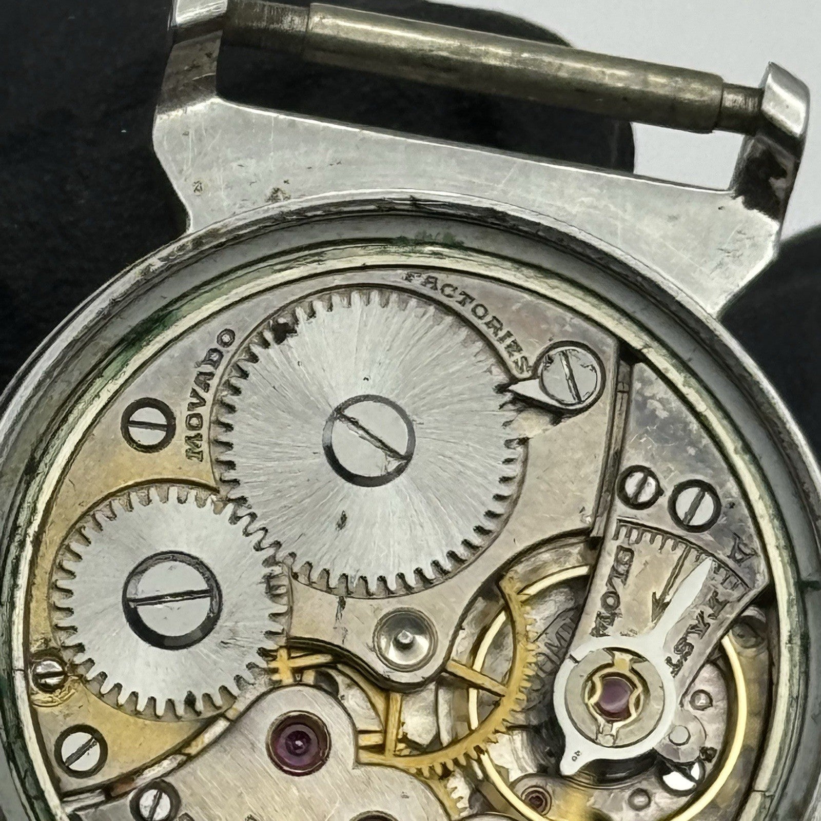 28mm Running Movado Sport FB Patent Francois Borgel Military Watch - TO RESTORE