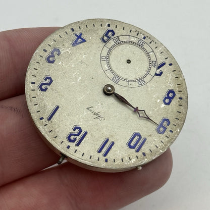 41mm High Grade Thin Asprey Vintage Pocket Watch Movement Good Balance PARTS