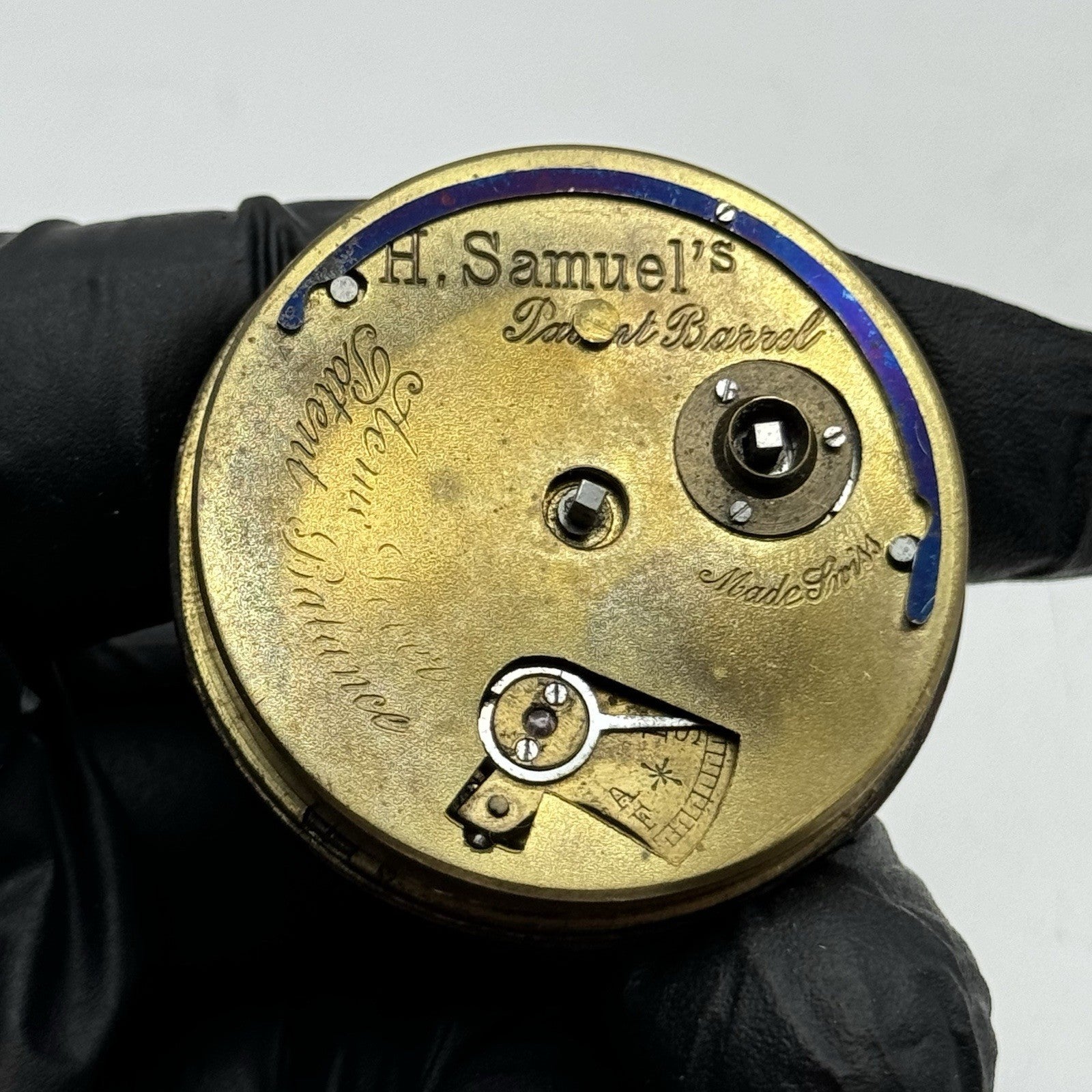 43.1mm Antique H Samuel Acme Lever Patent Balance Pocket Watch Movement - PARTS