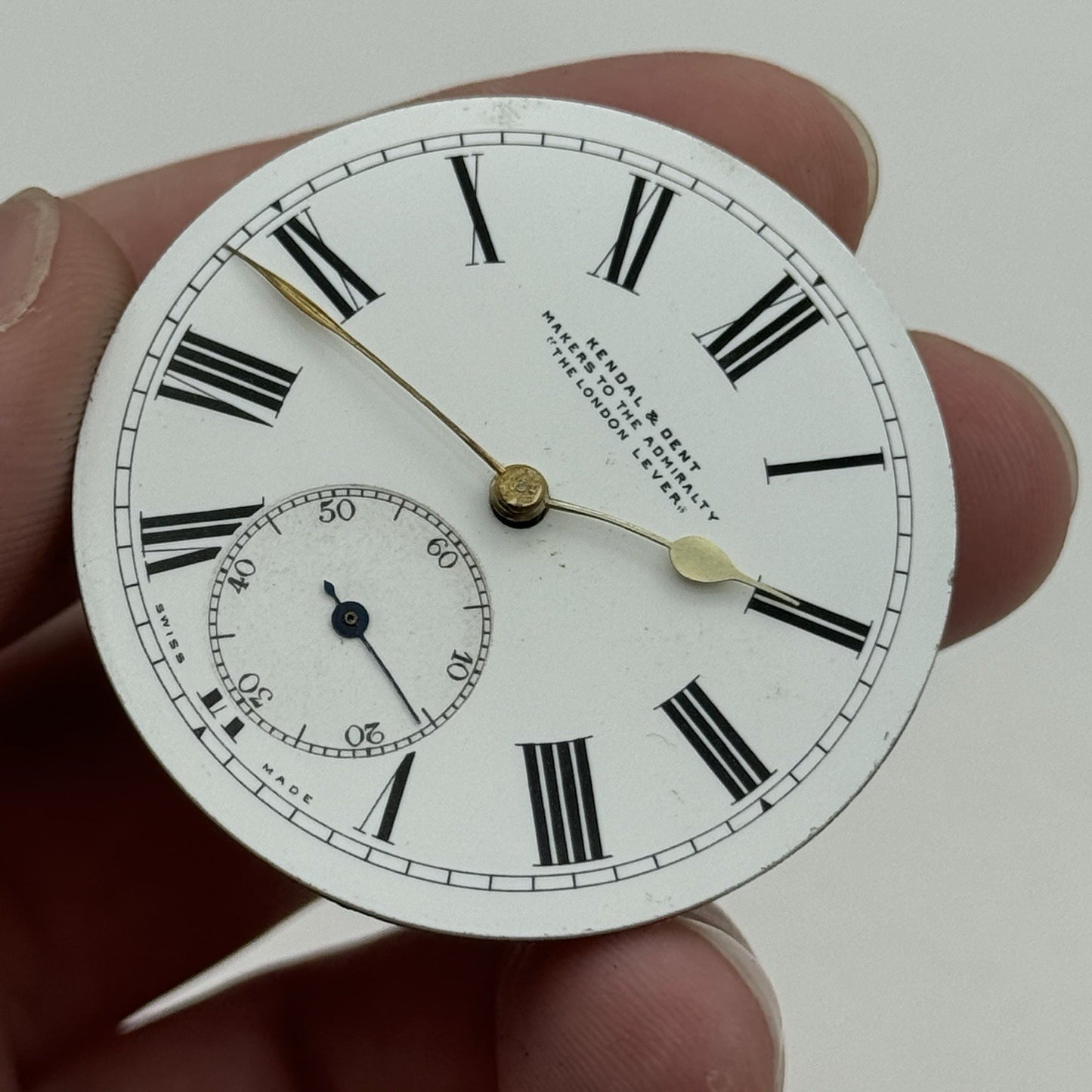 44.1mm Antique Kendal & Dent The London Lever Pocket Watch Movement PARTS REPAIR